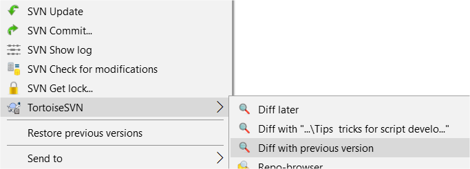 TortoiseSVN Diff